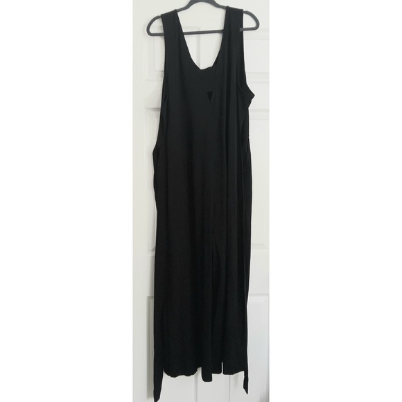 Encore by Idina Menzel Jumpsuit Women's Size 3X Black Tie Sash Romper V-Neck - Picture 2 of 12